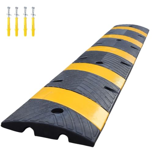 1 Pack 72 Inch Heavy Duty Rubber Speed Bump Hump