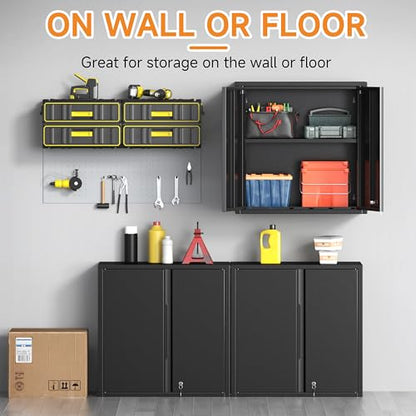 Metal Garage Wall Cabinet with 2 Doors and 1 Adjustable Shelf