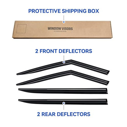 Window Visors Rain Guards for 2024 2025 2026 Hyundai Santa Fe