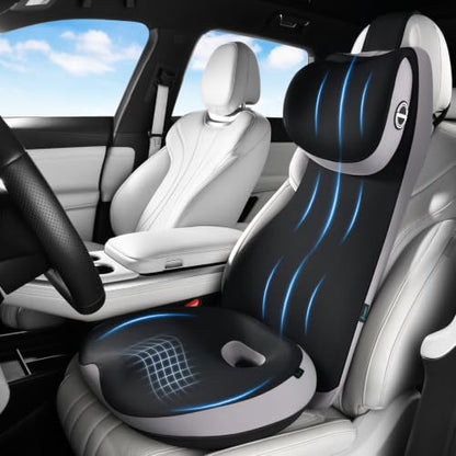 Memory Foam Car Seat Cushion with 2