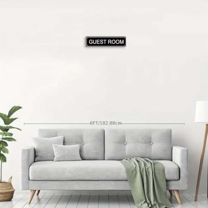 GUEST ROOM SPACE Metal Tin Street Sign Bar Cafe Garage Cave Home Room Wall Bathroom Farmhouse Garden Porch Patio Decor