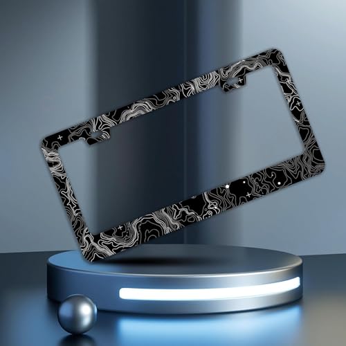 Topographic Map License Plate Frames