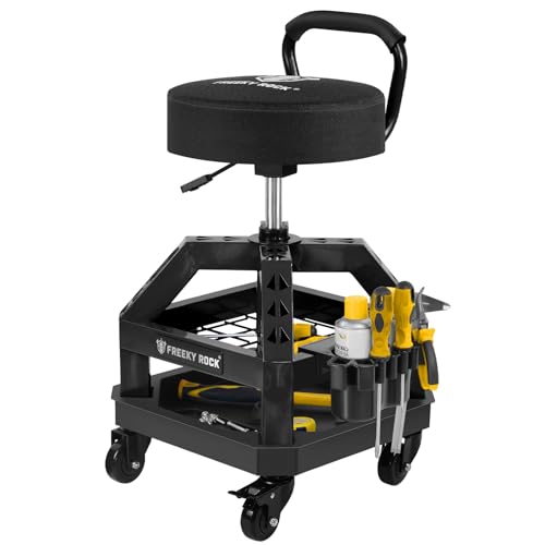 Rolling Shop Stool with Wheels