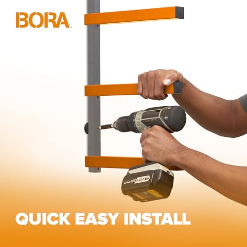 Wood Rack 4 Level Heavy Duty Lumber Storage Rack Wall Mount PBR