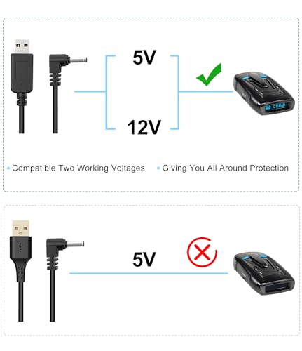 Radar Detector Cable with USB to DC3.5 Plug