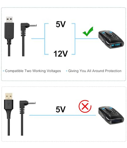 Radar Detector Cable with USB to DC3.5 Plug
