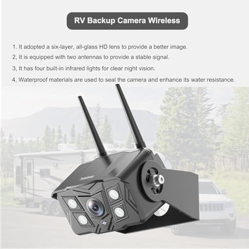 Wireless Backup Camera with 7" Monitor