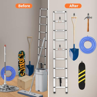 Garage Hooks Heavy Duty Garage Storage Hooks Utility Steel Wall Mount Hanger for Hanging Garden Tools (4 Count)