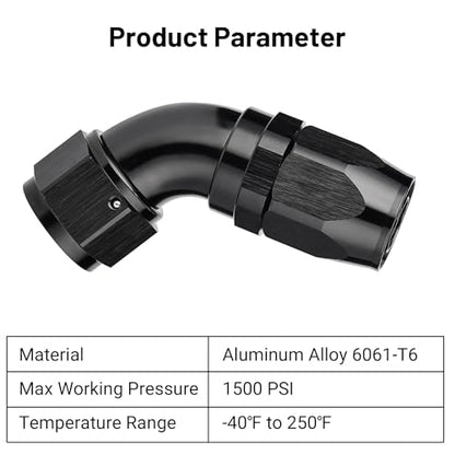 12AN 60 Degree One Piece Full Flow Hose End Fitting Swivel for CPE Braided Hose