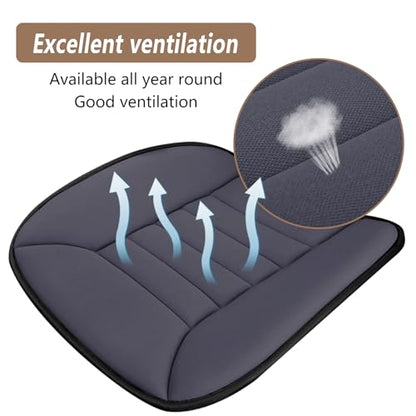 Car Seat Cushion Pad 1.2" Thick Comfort Seat Protector for Car Driver Seat Office Chair Home Use Memory Foam Seat Cushion with Non Slip Bottom