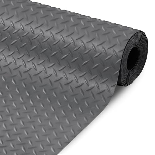 7.5Ft x 17Ft Rubber Flooring Mats 1.6mm Diamond Plate Flooring Roll