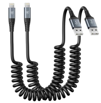 Coiled Lightning Cable (2 count)