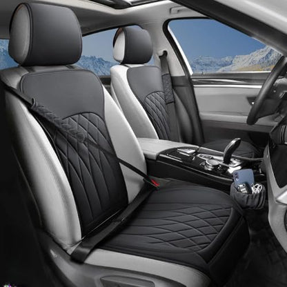 2 Pack Waterproof Front Car Seat Covers for Car Truck SUV Black (2 Count)