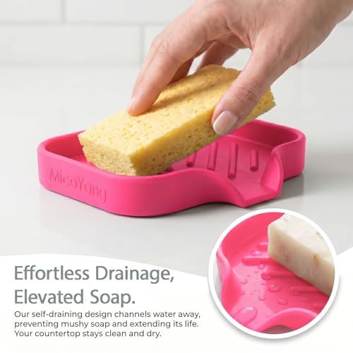 Silicone Soap Dish with Drain Spout