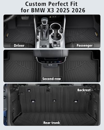Floor Mats Custom for BMW X3 2025 2026 M50 (160 Ounce)