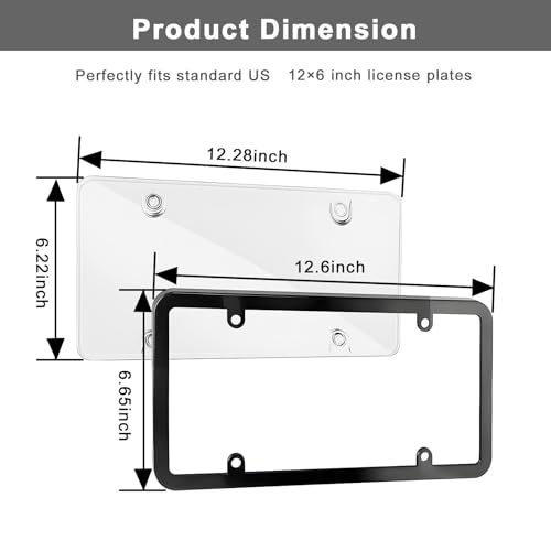 Transparent License Plate Cover and Frames