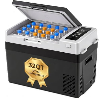 32QT 12V Portable Freezer Compressor Refrigerator