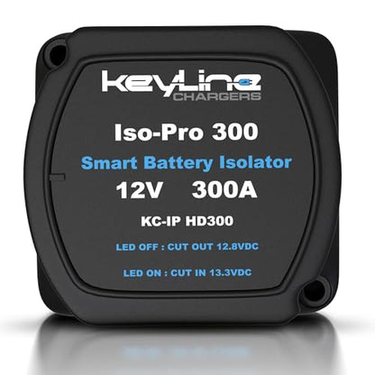 Dual Battery Isolator Heavy Duty 300 AMP 1000 AMP Peak Voltage Sensitive Relay VSR for 12 Volt Systems