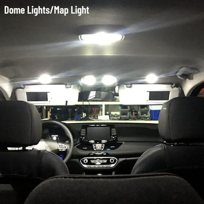 8 Piece CooL White LED Interior Lights Kit for Toyota RAV4 2016 2017 2018 2019 2020 2021 Super Bright 6000K Interior LED Lights Bulbs Package + Install Tool (8 Count)