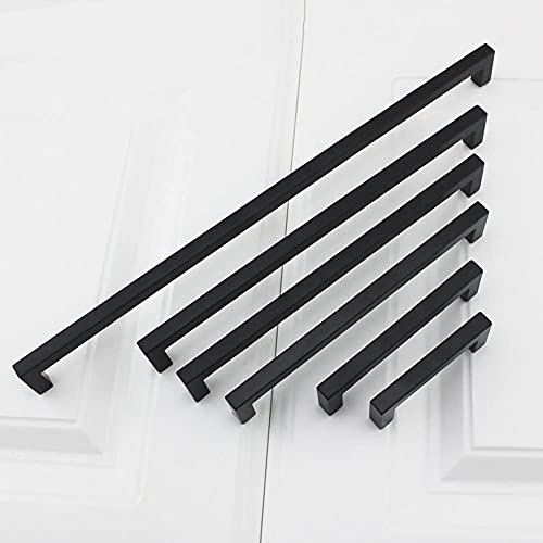 200 Pack 3 Inch Black Kitchen Cabinet Handles Square Drawer Pull