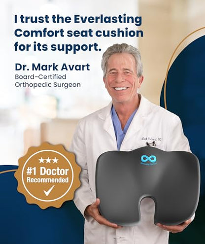Doctor Recommended Memory Foam Seat Cushion for Office Chairs & Car