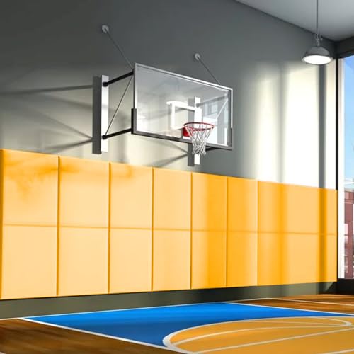 60" 72" High Gym Wall Padding 2" Thick Foam Basketball Court Wall Mount Protector for Garage Taekwondo Babyroom