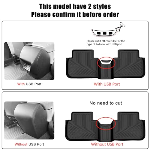 All Weather Floor Mats Cargo Mat for Honda Civic Sedan 2026 (4 Count)
