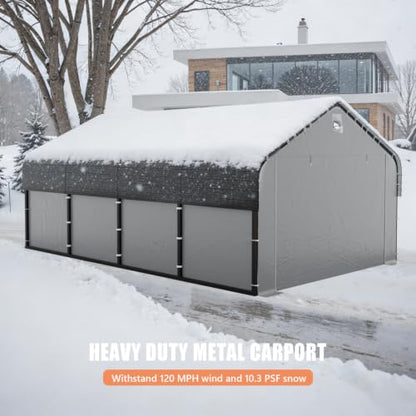 12x20 Heavy Duty Metal Carport