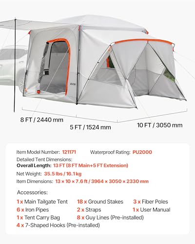 SUV Camping Tent for 5