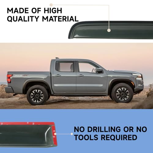 Window Visor Rain Guards Fit for Nissan Frontier Crew Cab 2005