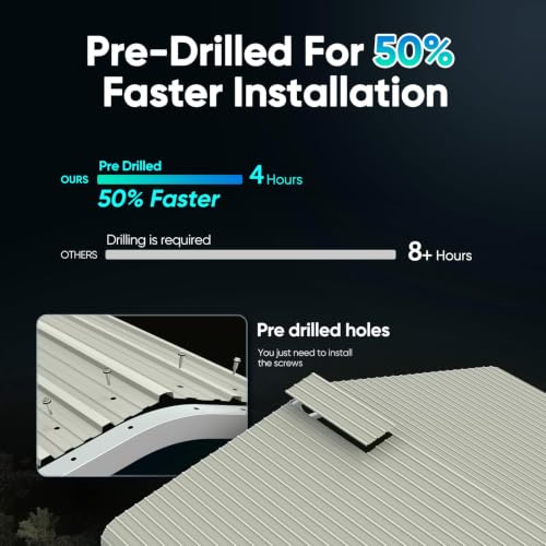 10x15 FT Heavy Duty Metal Carport with PE Sidewalls