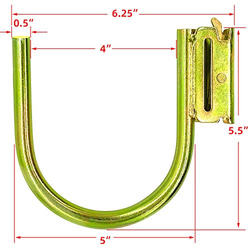 10PCS Heavy Duty E Track 5" J Hooks (6 Count)
