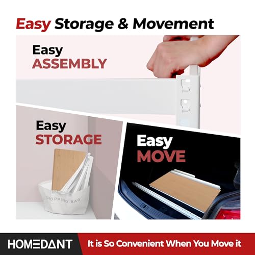 White 47.7" W 5 Tier Storage Shelves Garage Shelving Unit Metal