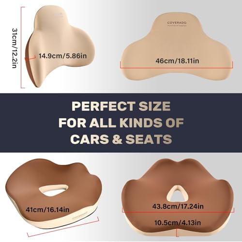 Seat Cushion and Lumbar Support Pillow for Car Office Chair