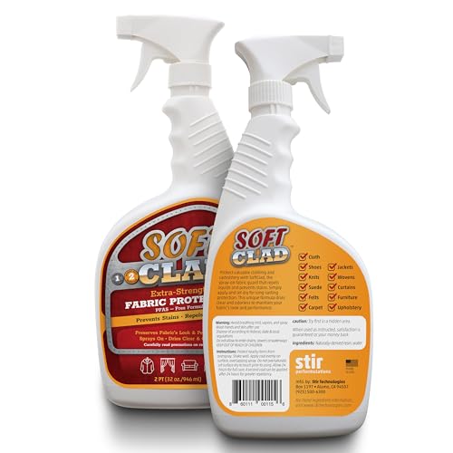Extra Strength Fabric Protector Spray Prevents Stains and Repels Liquids. SoftClad Guards Furniture (32 Fl Oz)