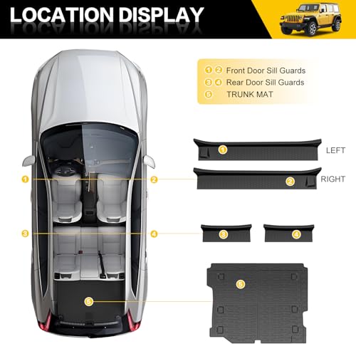 Trunk Mat with Door Sill Guards for 2018