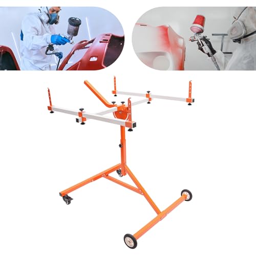 Automotive Rotating Painting Stand Multifunction Freestanding Paint Holder with Wheels for Painting Or Repairing Light Sheet Metal