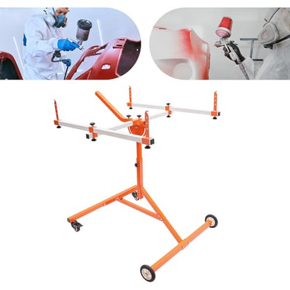 Automotive Rotating Painting Stand Multifunction Freestanding Paint Holder with Wheels for Painting Or Repairing Light Sheet Metal