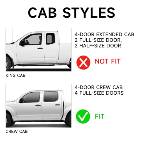 Window Visor Rain Guards Fit for Nissan Frontier Crew Cab 2005