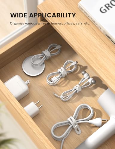 10 Pack Silicone Cable Ties Cord Organizer (10 Count)