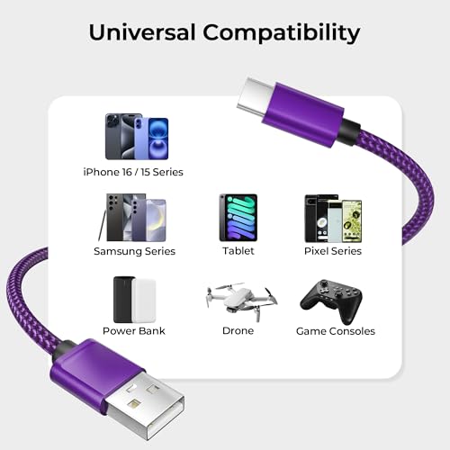 for iPhone 17 16 Pro Max Charger Cord (2 Count)