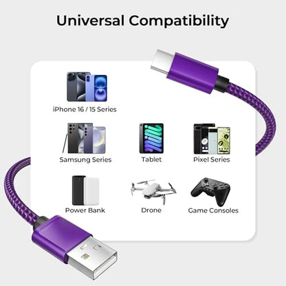 for iPhone 17 16 Pro Max Charger Cord (2 Count)
