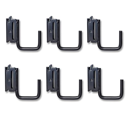 6-Pack 2-Inch J Hooks for E-Track and X-Track Rails (6 Count)
