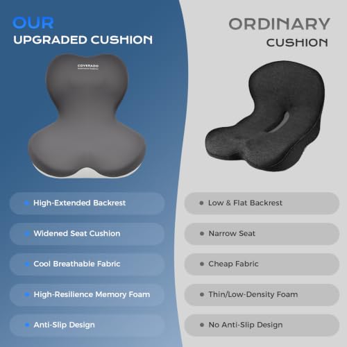 Car Seat Cushion and Lumbar Support Pillow One Piece