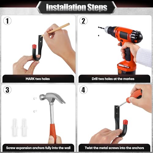 24 Pack Heavy Duty Garage Hooks