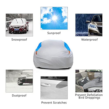 Waterproof Car Cover All Weather Snowproof UV Protection Windproof Outdoor Full car Cover