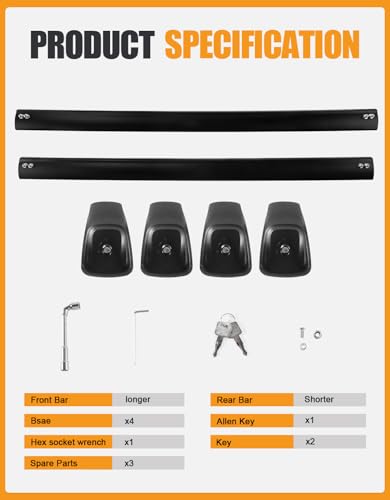 350lbs Roof Rack Cross Bars for 2021