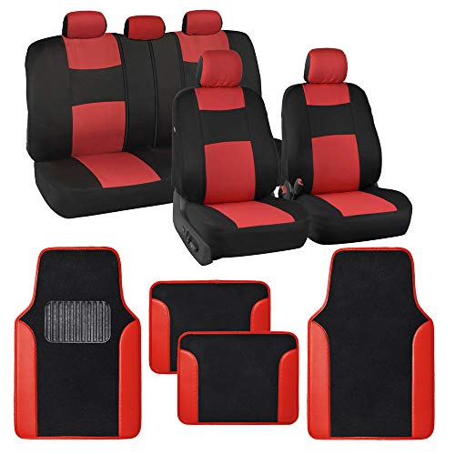 PolyPro Red Car Seat Covers Full Set with 4