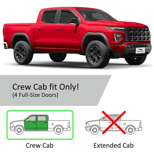 in Channel Extra Durable Rain Guards for GMC Canyon 2023 (4 Count)