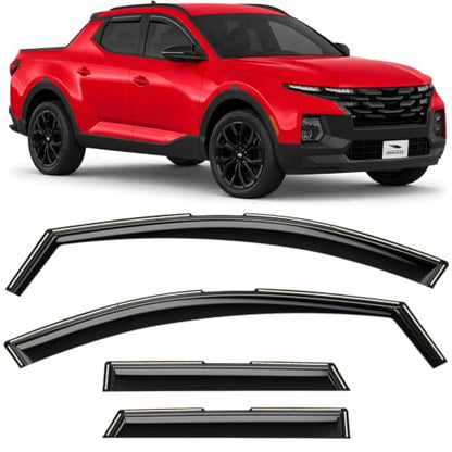 in Channel Extra Durable Rain Guards for Hyundai Santa Cruz 2022 (4 Count)